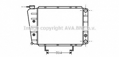 AVA QUALITY COOLING pe2023 -  Радиатор, охлаждение двигателя